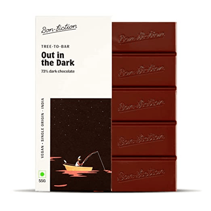 Bon Fiction 73% Dark Chocolate Bar Out In The Dark, 55  gm