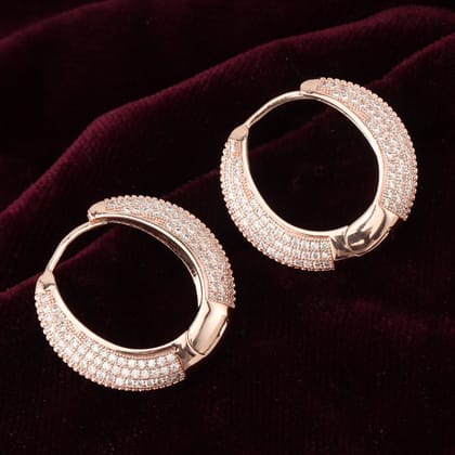 Rosegold Glamour Around Hoops