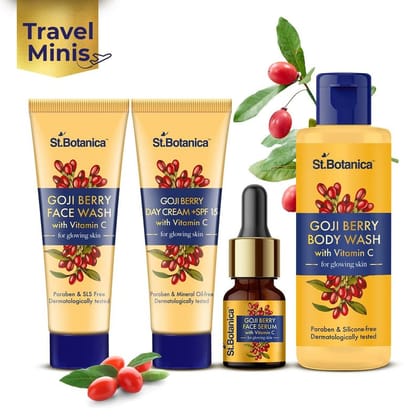 Goji Berry Radiant Skin Vitamin C-rich Travel Kit | Brightening Routine