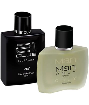 CFS Code Black  & Man Only Black EDP Long Lasting Perfume