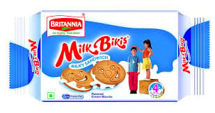 BRITANNIA MILK BIKIS MILKY SANDWICH BISCUITS 120 G