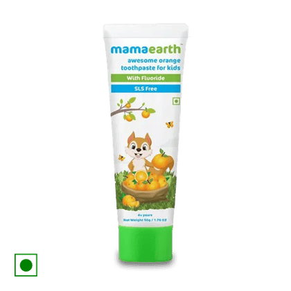 Mamaearth Orange Toothpaste For Kids 4+, 50 gm Tube