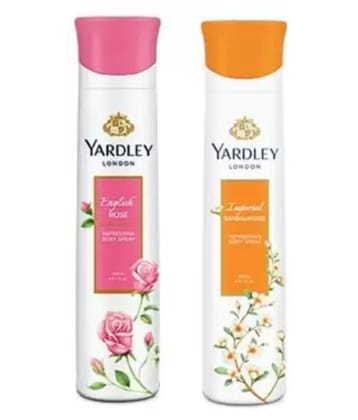 Yardley London English Rose and Sandalwood Combo Pack 2 Deodorant Spray - For Women  (150 ml each, Pack of 2).