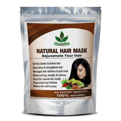 Havintha Natural Hair Mask for Hair Fall Growth Split Ends Luster Shining Nourishment - 227 grams-Pack of 2