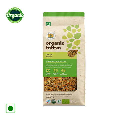 Just Organik Mix Dal, 500 gm Pouch