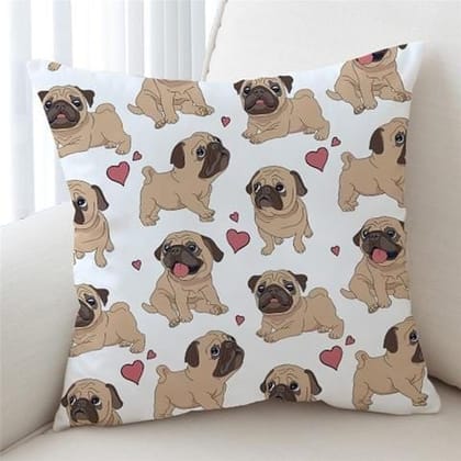 MG136_Lovely Pug Cute sofa Cushion Case-16X16 inches