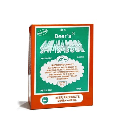 Deer Products Sat Isabgol Psyllium Husk, 200 gm