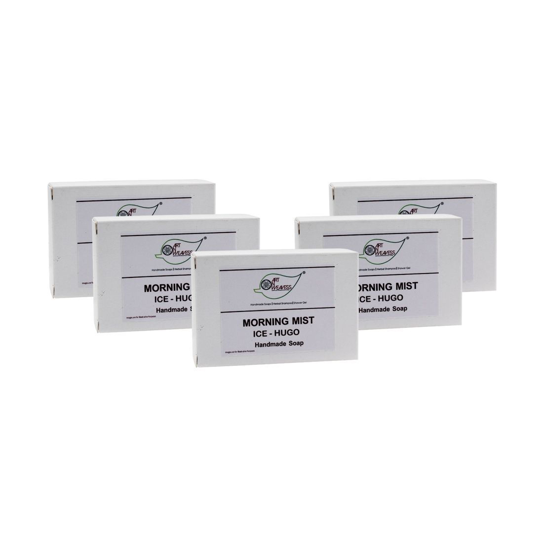 Artnweavess Morning Mist ICE HUGO Handmade Soap NT, 100 gm - Pack of 5