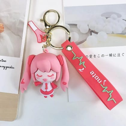 Kawaii Hatsune Miku Keychain-Pink