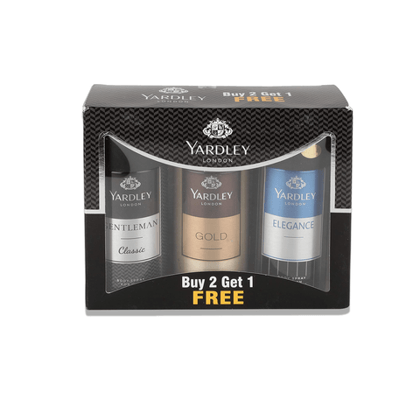 Yardley London Gentleman Classic Body Spray for Men Promo B2G1 Pack, 150 ml Bottle