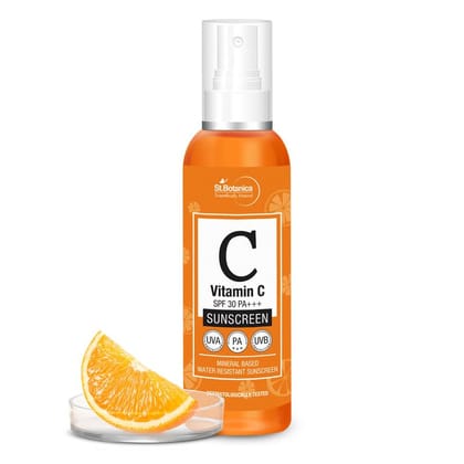 Vitamin C Sunscreen With SPF 30 | PA +++, Mineral Based & Water Resistant | For Skin Brightening & Broad Spectrum Sun Protection | 120ml