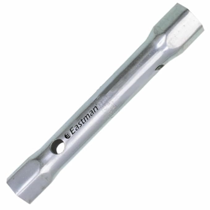 Eastman Tubular Box Spanners Set Of 10 Pcs, 12x13 size, With Tommy Bar, Selected Steel Tubing Heavy Duty Zinc Plated Tools Kit For Use Bike Car Truck (E-2016)