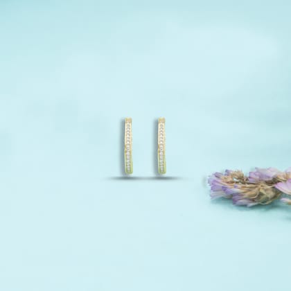 Golden Sparkling Hoop Earrings