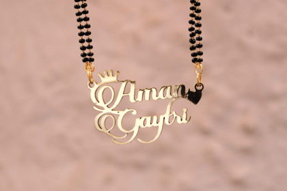 Personalized Double Name Mangalsutra-18K Gold Polish