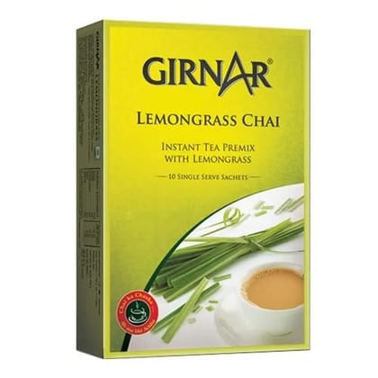 Girnar Instant Tea - Premix With Lemongrass, 140 gm (10 Bags x 14 gm Each)