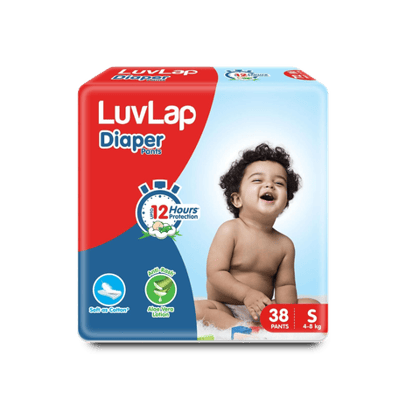 LuvLap Baby Diaper Pants S Size (4 To 8 Kg), 38 Units Pack