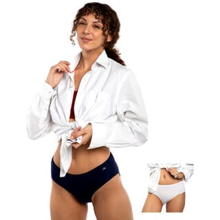 Ashleyandalvis Bamboo Micro Modal, Anti Bacterial, Skinny Soft, Premium Hipster Women Hipster White, Dark Blue Panty (Pack Of 2 )