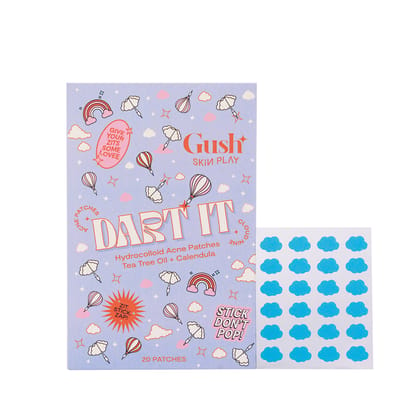 Gush Beauty Dart It Hydrocolloid Pimple Patches For Healing Acne, Zits And Blemishes - Blue Clouds