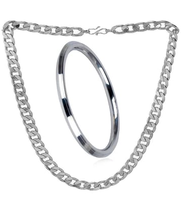 SHANKH-KRIVA - Silver Plated Chain ( Pack of 2 ) - Silver
