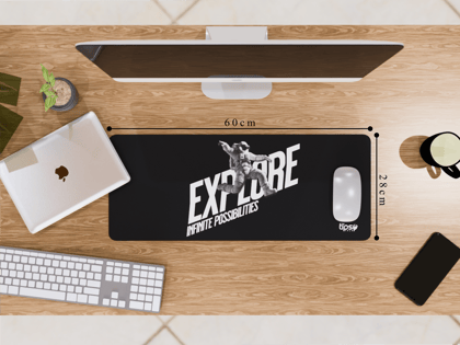 "Explore with SpaceMan" Gaming Mousepad – Elevate Your Gaming Experience-Medium (28CM X 60CM)