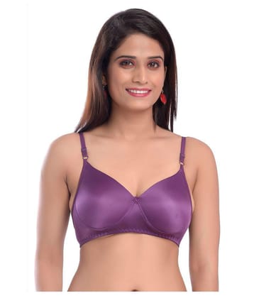 Elina Lycra Push Up Bra - Purple - 32B