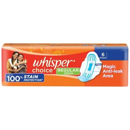 Whisper Choice Regular Sanitary Pads 6N