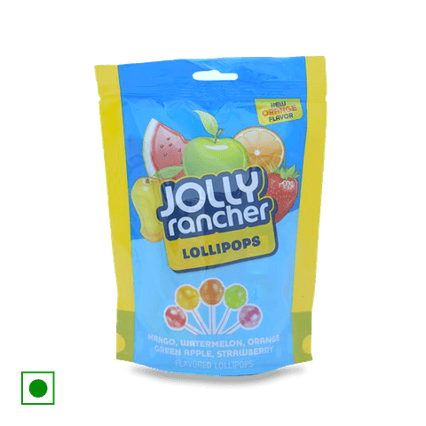 Jolly Rancher Lollypop - Strawberry, Mango, Watermelon & Green Apple, 63 gm Pouch