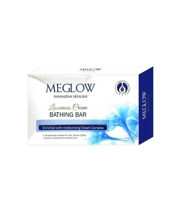 Meglow Luxurious Bathing Soap Bar for Nurished, Soft and Healthy Skin 75g ( Pack Of 5 )