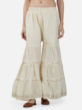 Women Flared Cotton Ethnic Sharara