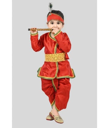 s muktar garments Red Synthetic Boys Mythological Character Costume ( Pack of 1 ) - None
