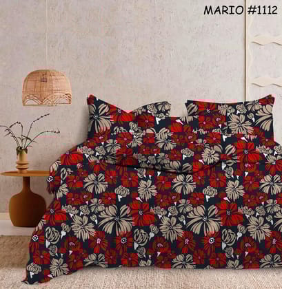 Premium Cotton Elastic Fitted King Size Bedsheet with 2 Pillow Covers (BOGO)