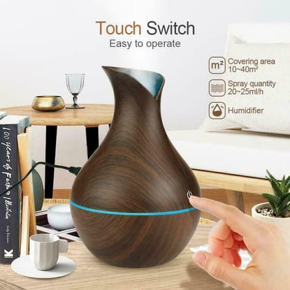 Ultrasonic Humidifier Oil Diffuser Air Purifier Aromatherapy with LED Lights-default