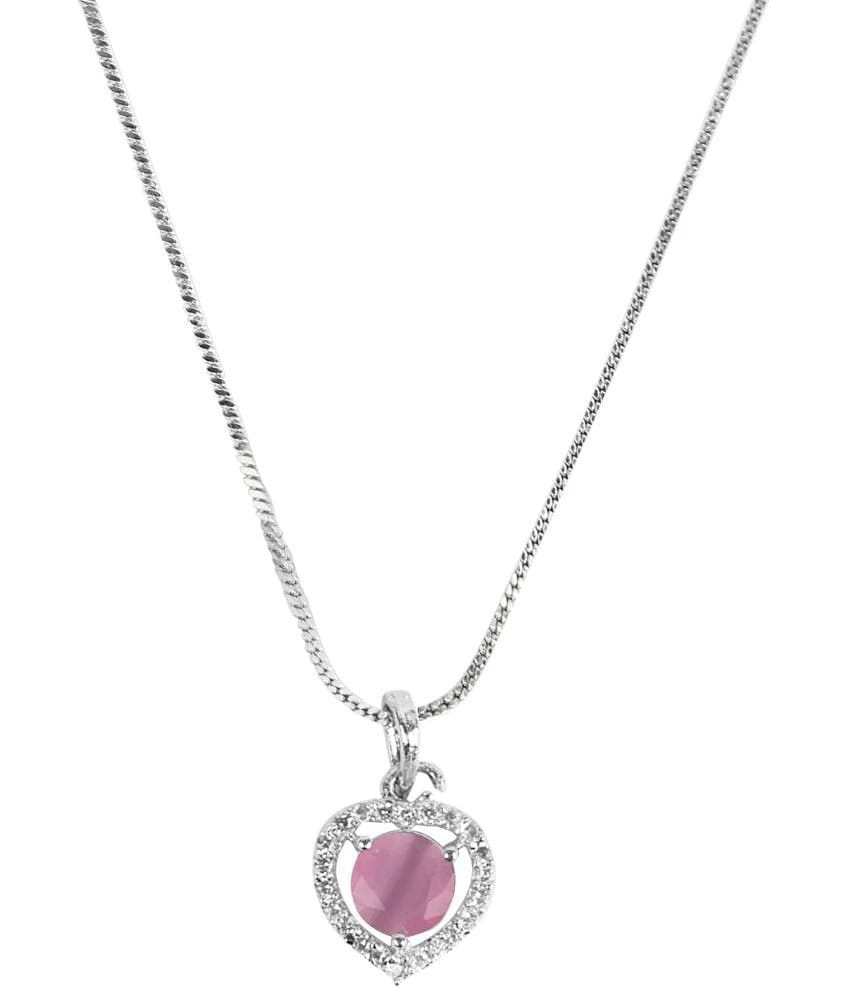 PUJVI - Pink Pendant ( Pack of 1 ) - Pink