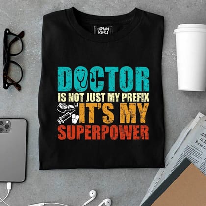 Doctor's Superpower T Shirt-Black / S