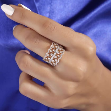 Nayah Silver Ring for Women-4 / Yellow Gold