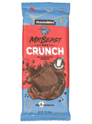 Mr..Beast Milk Chocolate With Puffed Rice & Milk Crunch - Imported