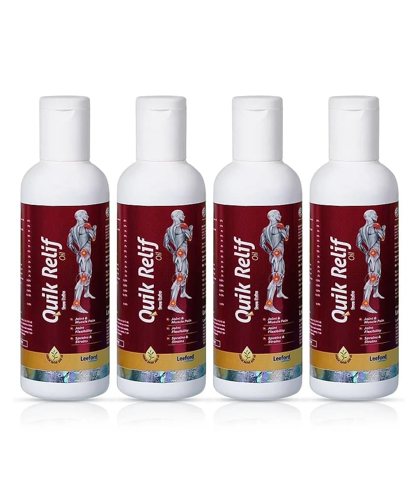 Quik Relif Herbal Ayurvedic Pain Relief Oil for Muscle & Joint Pain Relief 50ml ( Pack Of 4)