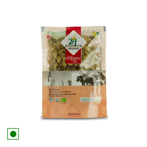 24 Mantra Organic Cardamom, 50 gm Pouch