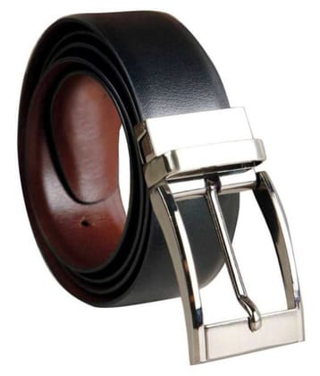 Runsi Black Leather Formal Belt - 38