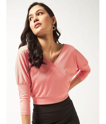 Zima Leto - Peach Polyester Womens Regular Top ( Pack of 1 ) - None