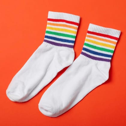 1PAIR SOCKS PRINTED TRENDY MULTIPLE DESIGNER SOCKS (3 Different Size / Mix Design)-Calf Mid Socks