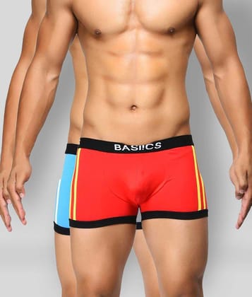 BASIICS By La Intimo - Multicolor Cotton Mens Trunks ( Pack of 2 ) - S