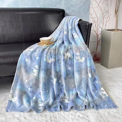 Glow in The Dark Radium Blanket for Kids Super Soft & Warm (220X240)-220X240 CM