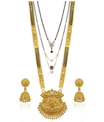 Soni jewellery - Golden Mangalsutra Set ( Pack of 4 ) - Golden