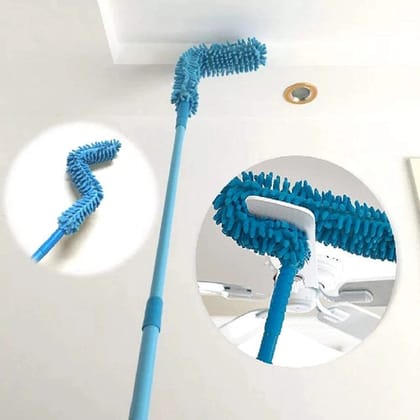 Smallneeds Foldable Microfiber Fan Cleaning Duster Steel Body Flexible Fan mop F Quick and Easy Cleaning of Home, Kitchen, Car, Ceiling, and Fan Dusting Office Fan Cleaning Brush with Long Rod (Multi)  by Ruhi Fashion India