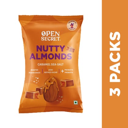 Nutty Almonds- Caramel Sea Salt-60gms-Pack of 3