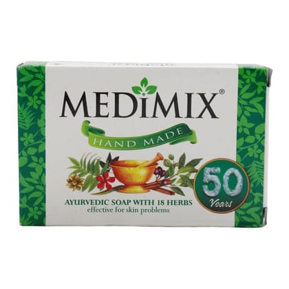 Medimix Classic Ayurvedic Bathing Soap with 18 Herbs, 75 g Carton