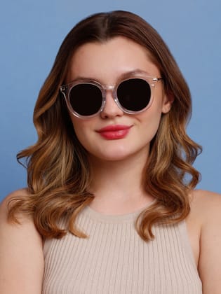 SUNNIES Large Full Frame Metal.Plastic Round Solid Polarized Women Sunglasses-SNS-11688-C512