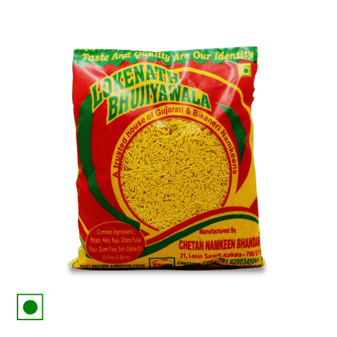 Lokenath Bhujiawala Chat Bhujiya Namkeen - Mildly Spiced, Teatime Snack, 160 gm Pouch