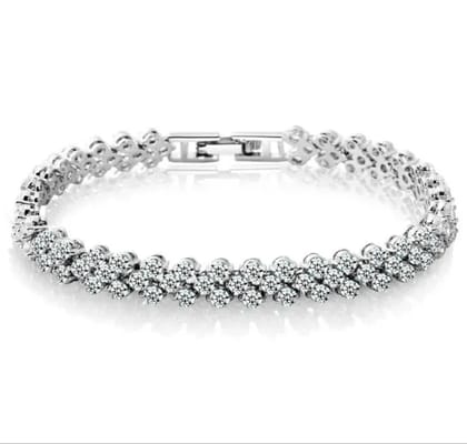 Zircon Crystal Bracelet Silver